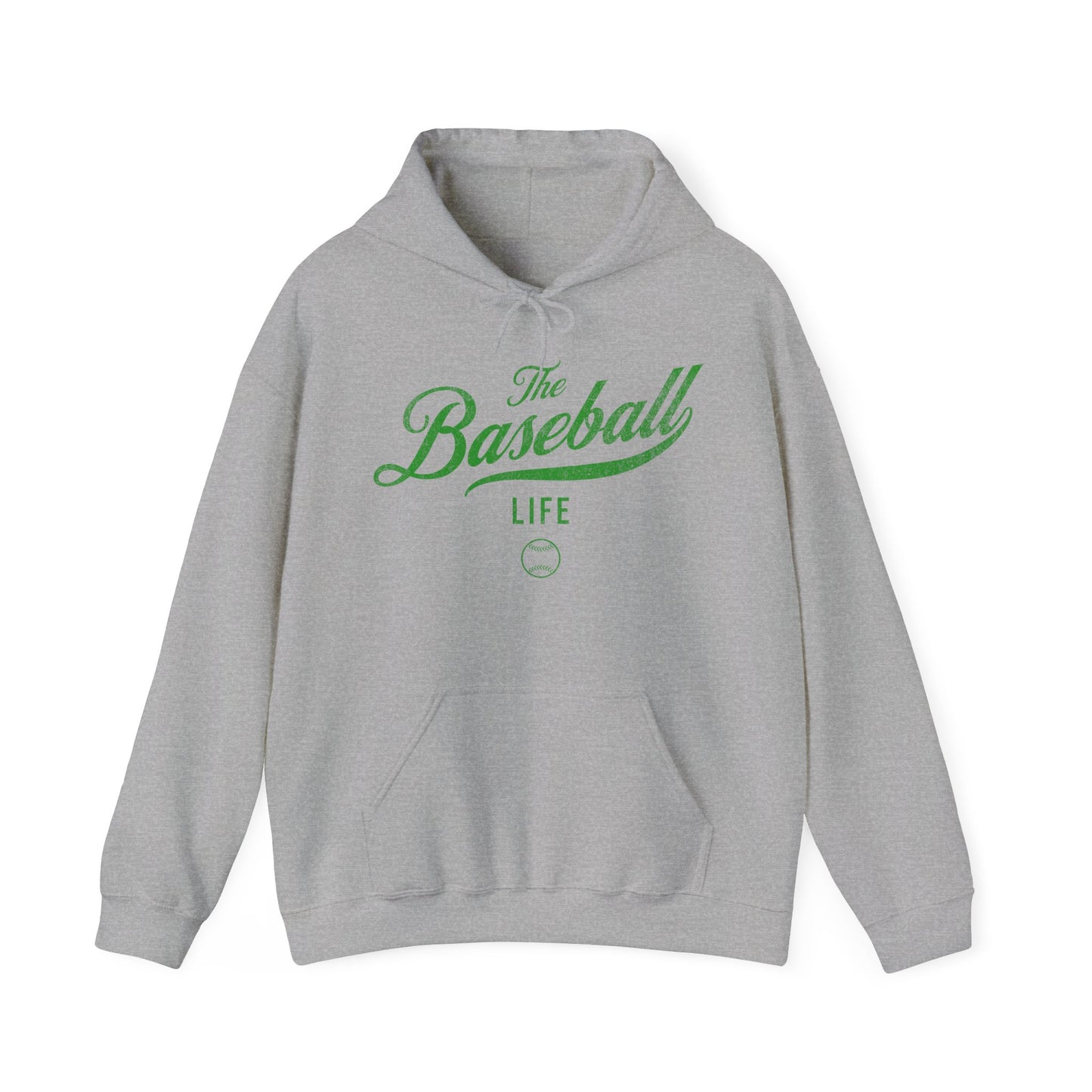 The Baseball Life Hoodie_Green Print