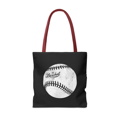 Weathered Baseball Tote Bag_Black