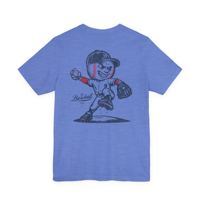Mr. Baseball Mascot Pitching T-Shirt