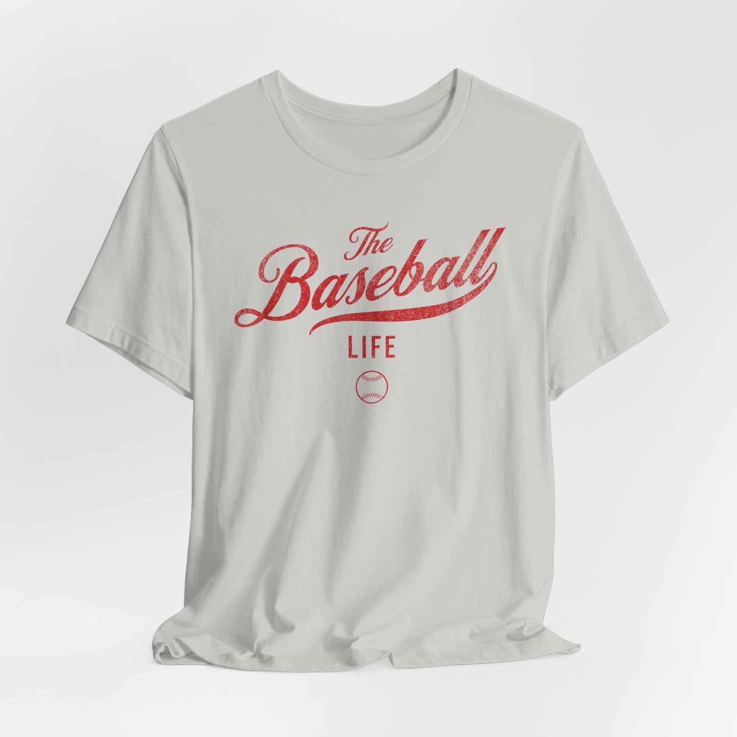 The Baseball Life Classic Script T-Shirt_Red Print
