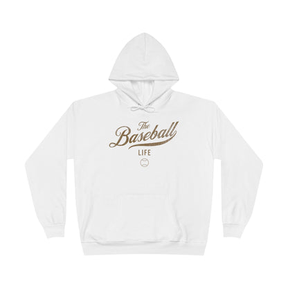 The Baseball Life Hoodie w/Grommets_Old Gold Print