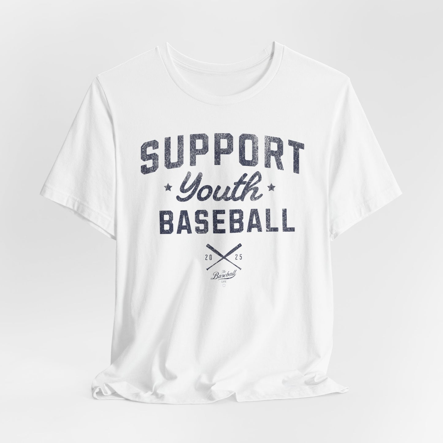 Support Youth Baseball_Navy Print T-Shirt
