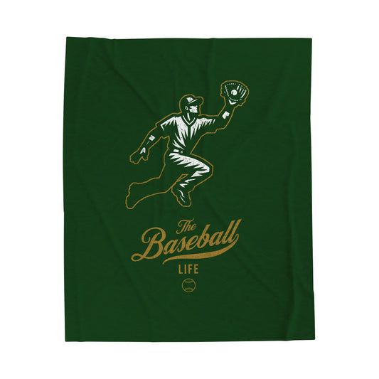 Velveteen Plush Blanket_Player Icon_Dark Forest Green