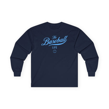 The Baseball Life Long Sleeve T-Shirt_Carolina Blue Print