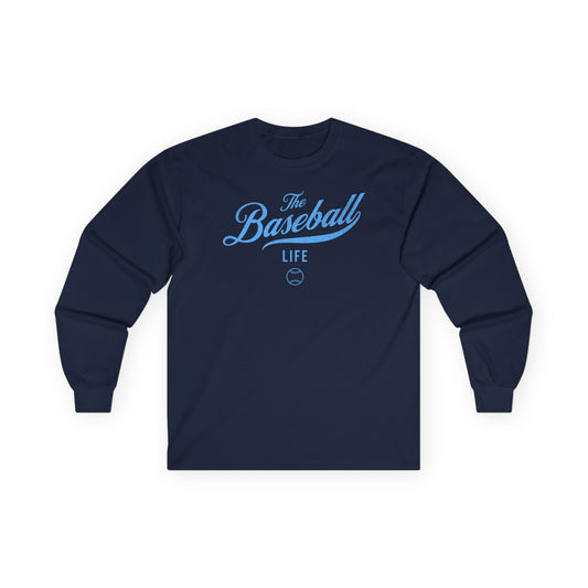 The Baseball Life Long Sleeve T-Shirt_Carolina Blue Print