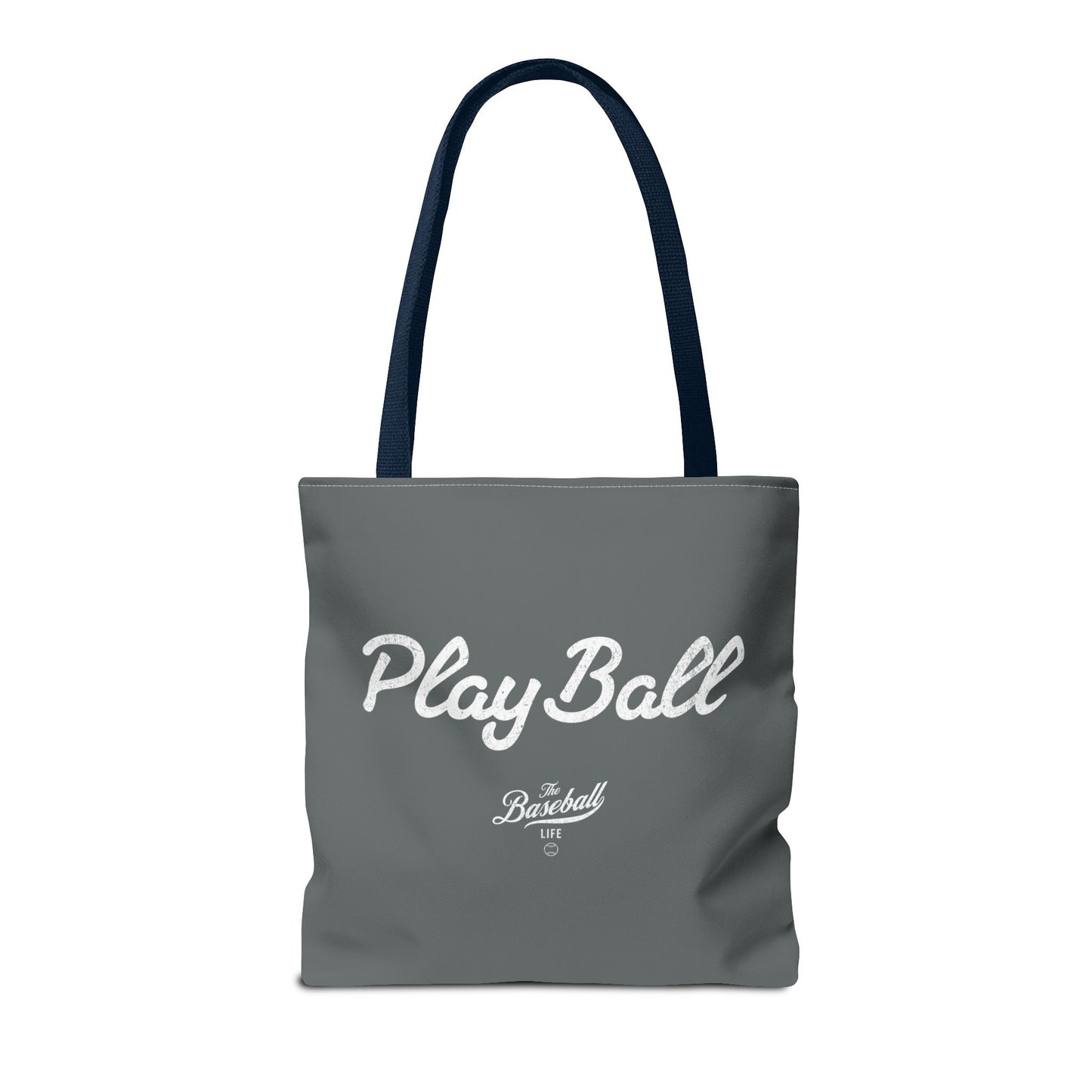 Play Ball Tote Bag_Dark Gray with White Print