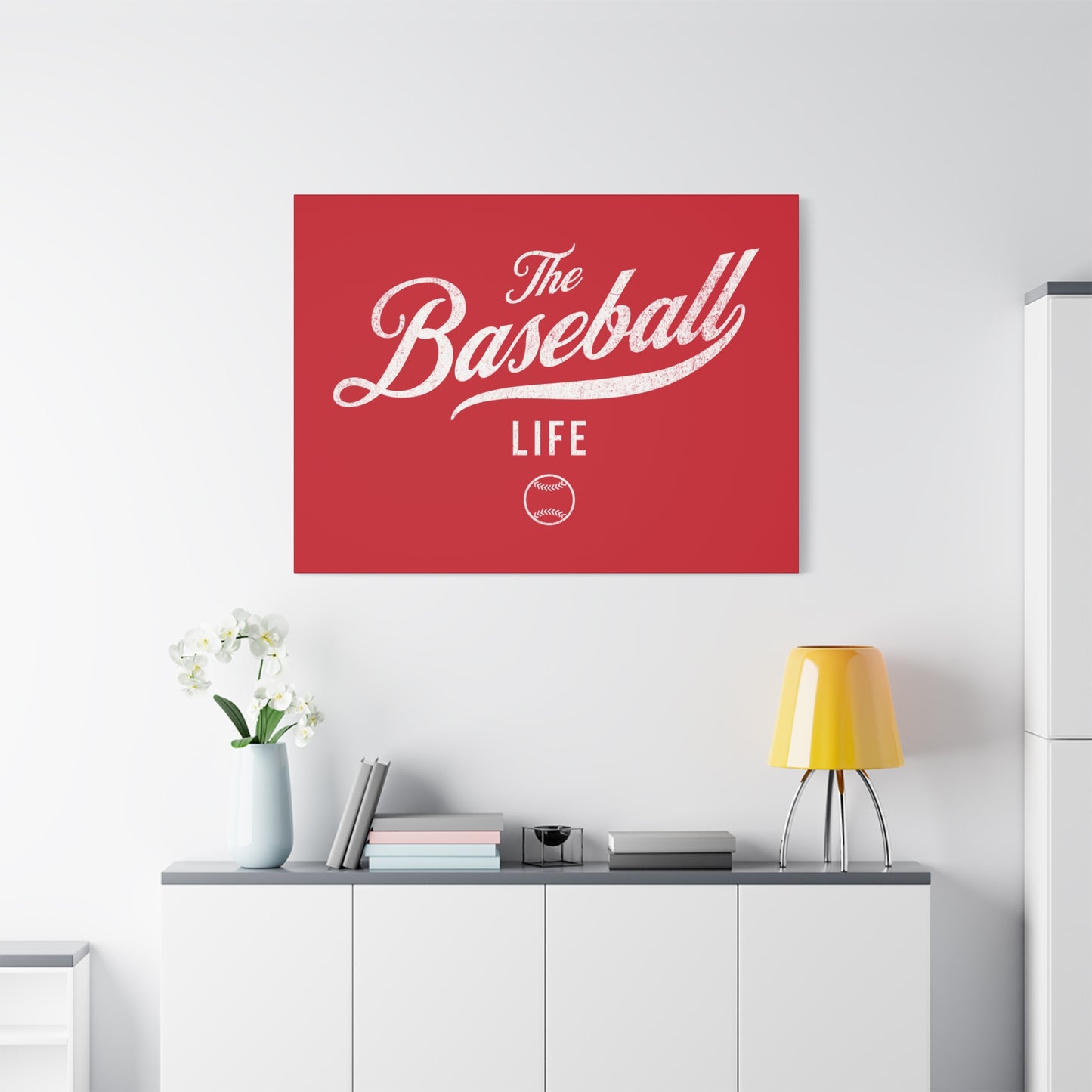 Wall Art Canvas_Red w White