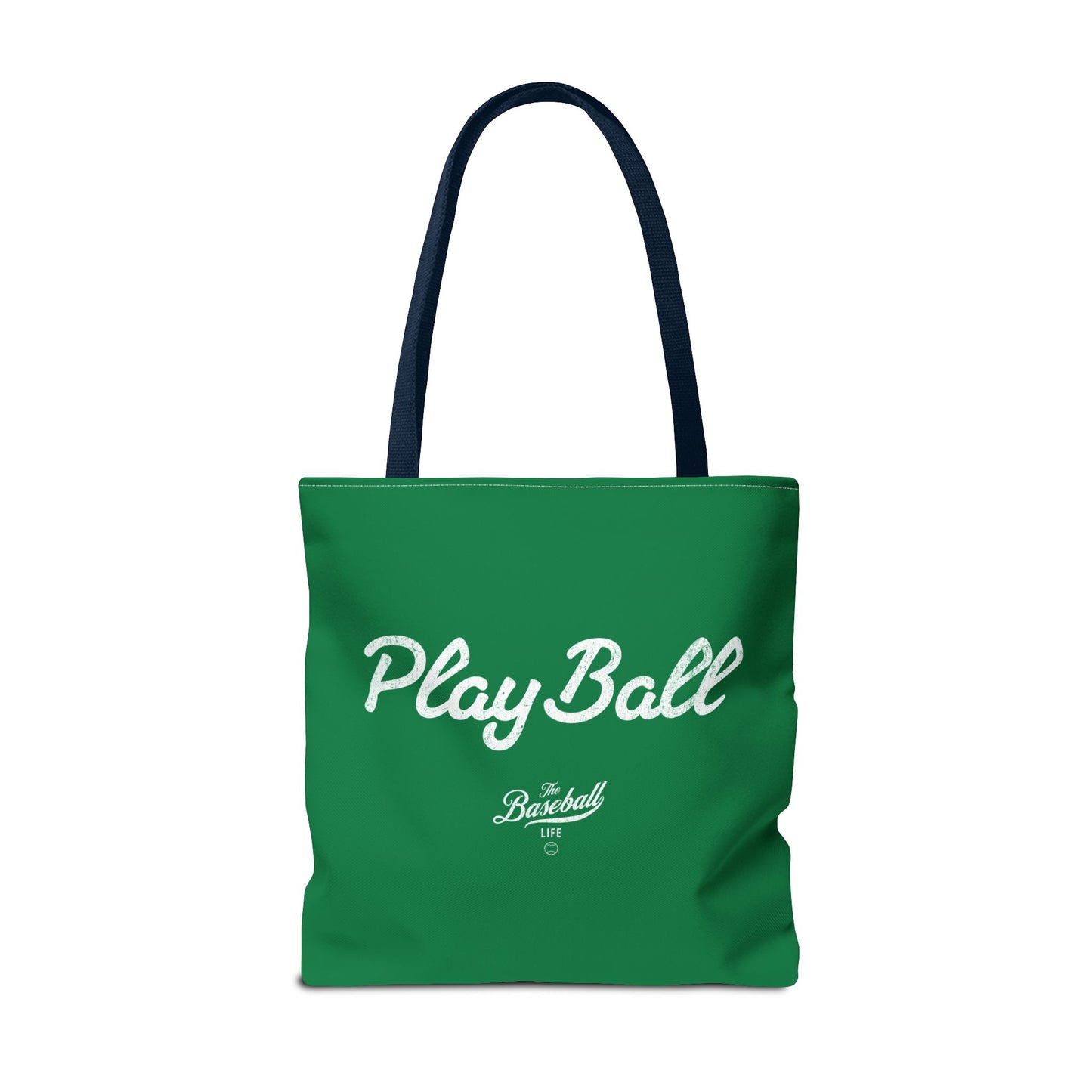 Play Ball Tote Bag_Green with White Print