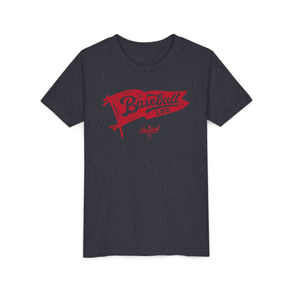 Youth The Baseball Life Classic Pennant_Red Print