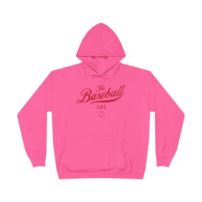 The Baseball Life Hoodie w/Grommets_Red Print