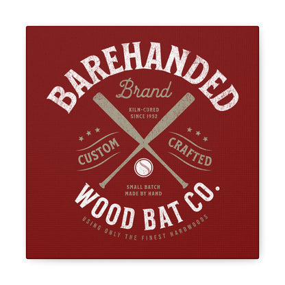 Barehanded Wood Bat Co. Wall Art Canvas_Cardinal Red