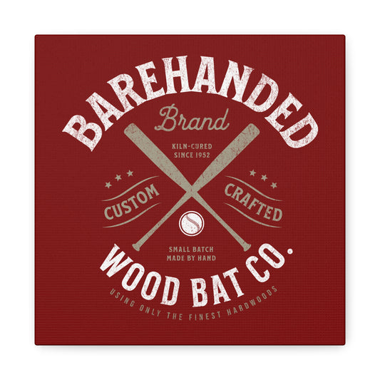 Barehanded Wood Bat Co. Wall Art Canvas_Cardinal Red