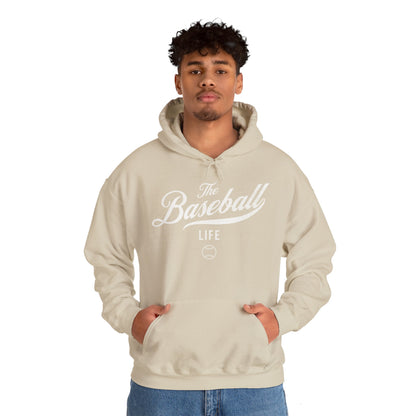 The Baseball Life Hoodie_White Print