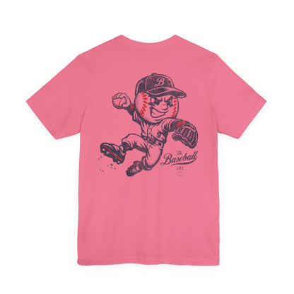 Mr. Baseball Mascot Leaping Throw T-Shirt