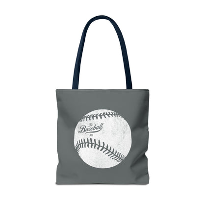Weathered Baseball Tote Bag_Dark Gray