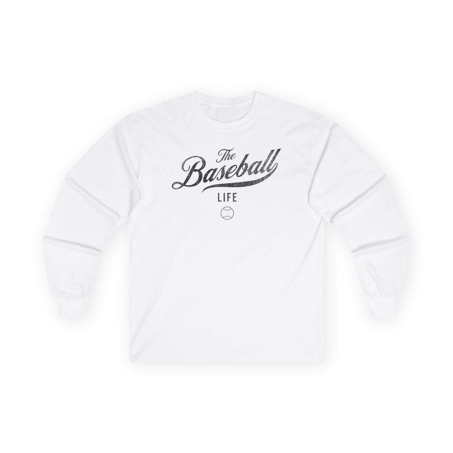 The Baseball Life Long Sleeve T-Shirt_Black Print