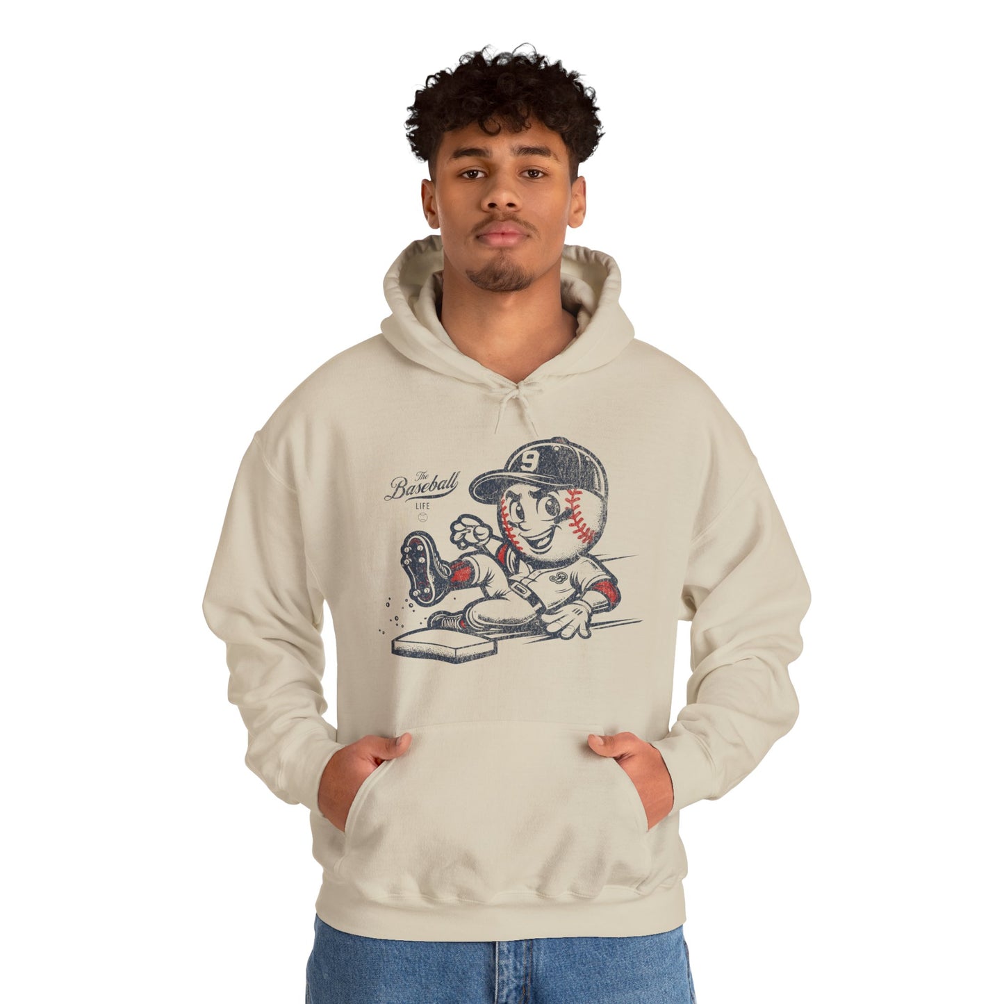 Mr. Baseball Mascot Sliding Hoodie