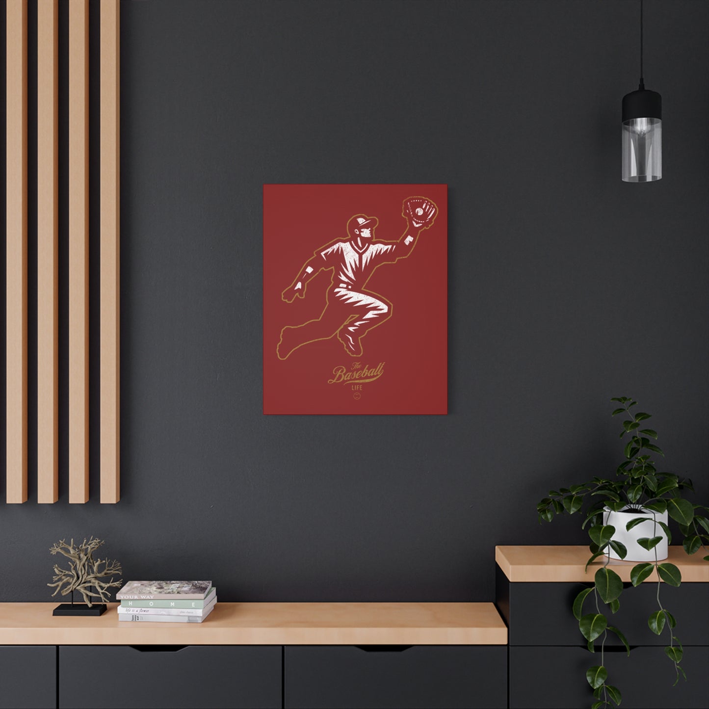 Player Icon Wall Art Canvas_Cardinal Red