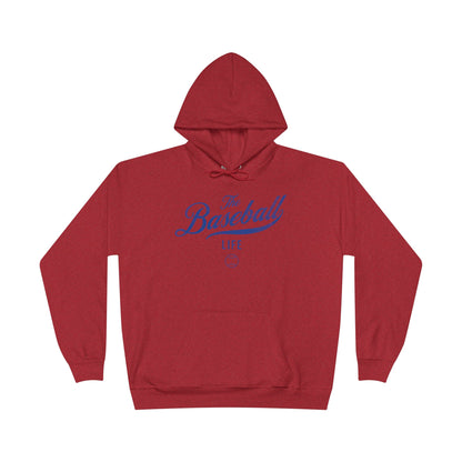 The Baseball Life Hoodie w/Grommets_Royal Blue Print