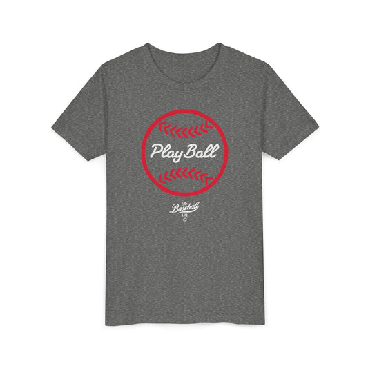 Youth Play Ball Graphic Baseball T-Shirt