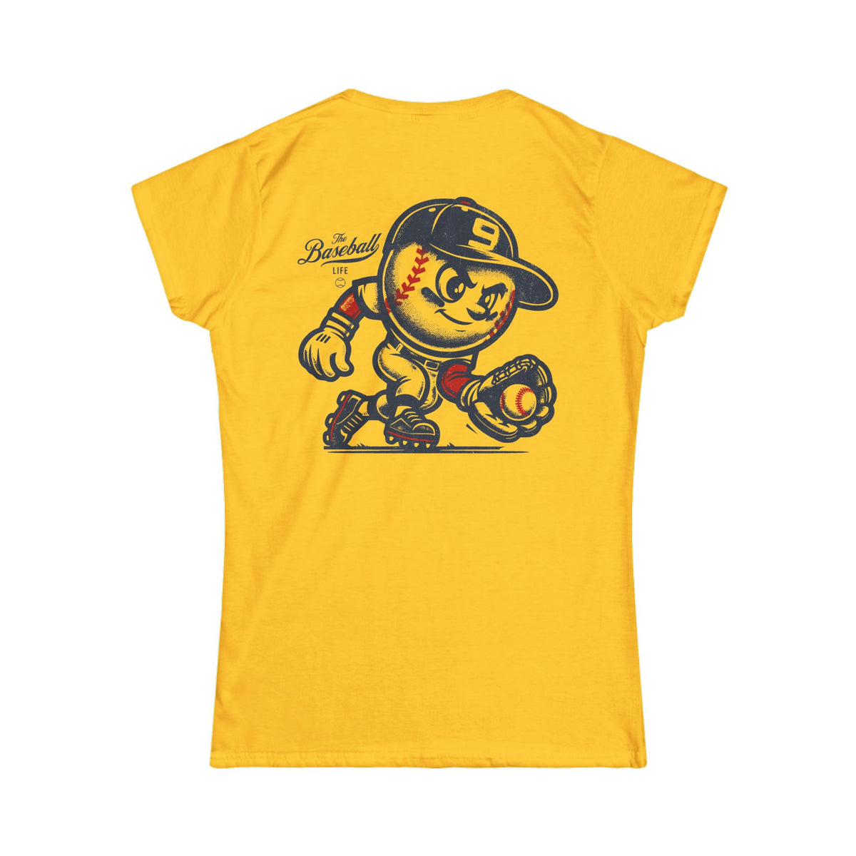 Mr. Baseball Mascot Fielding Women's T-Shirt