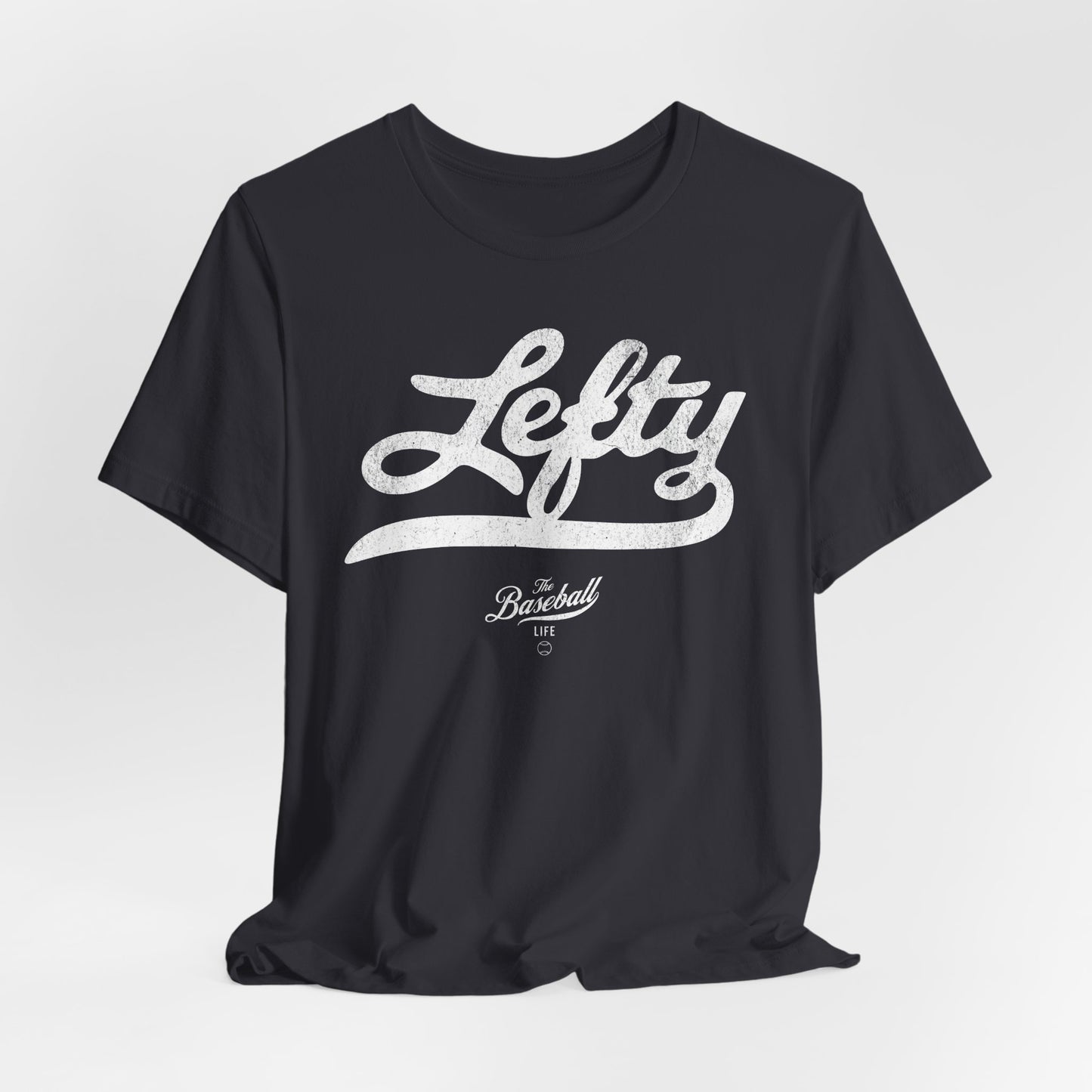 Lefty Baseball T-Shirt - White Print