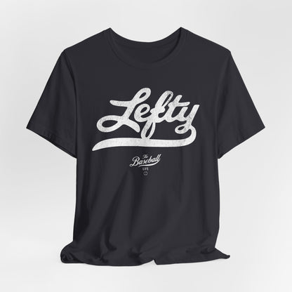 Lefty Baseball T-Shirt - White Print