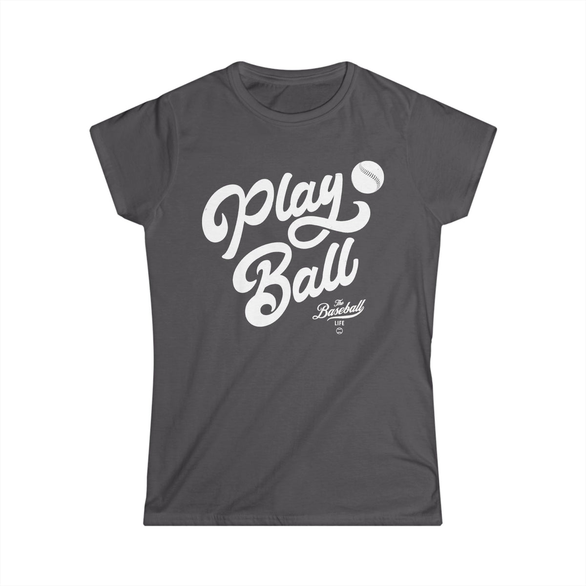 Play Ball Script Women's Baseball T-Shirt