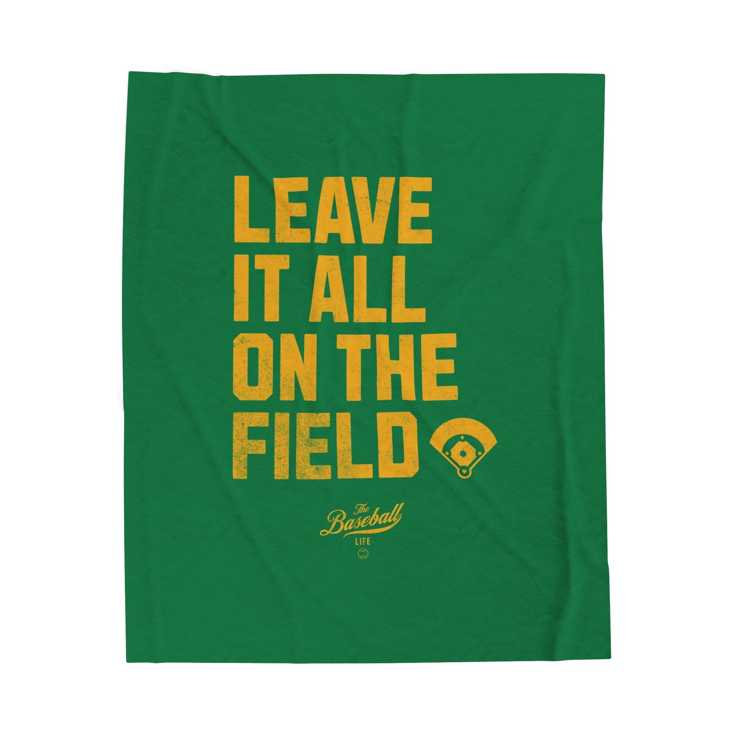 Velveteen Plush Blanket_Leave It All On The Field_Green
