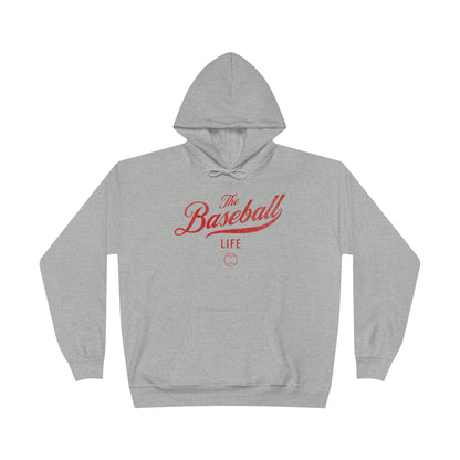 The Baseball Life Hoodie w/Grommets_Red Print