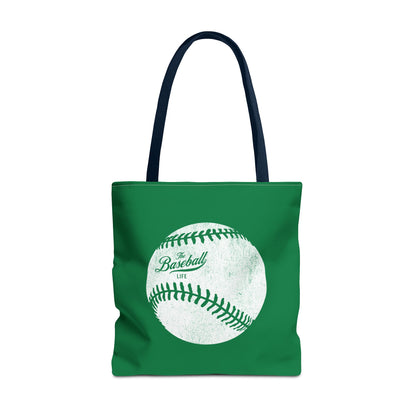 Weathered Baseball Tote Bag_Green