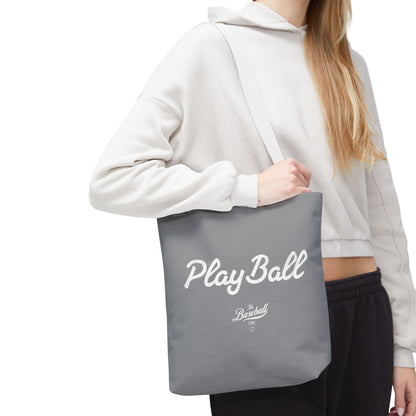 Play Ball Tote Bag_Gray with White Print