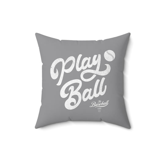 Accent Pillow_Play Ball Script_Gray