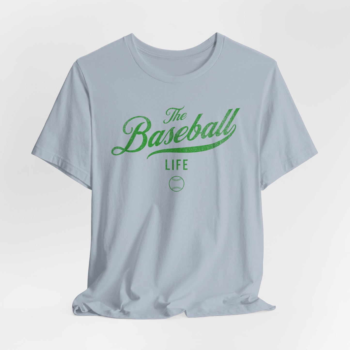 The Baseball Life Classic Script T-Shirt_Green Print