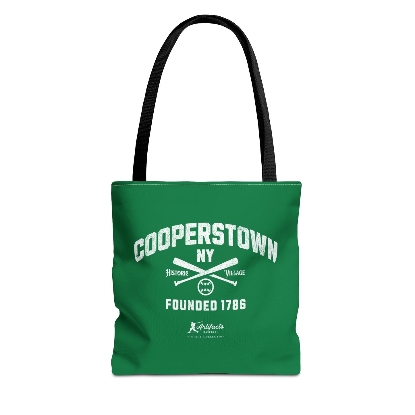 Cooperstown, NY Tote Bag_Green w White Print