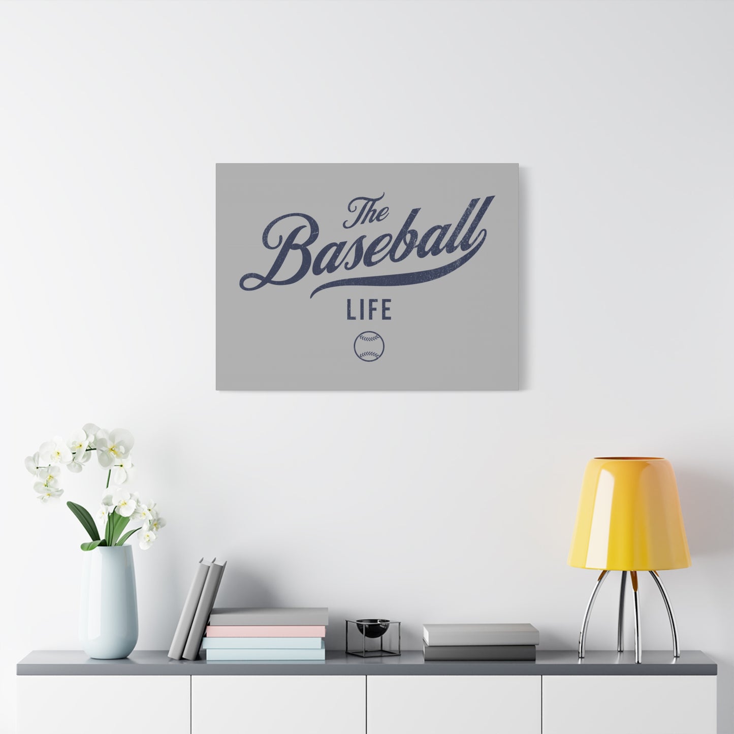 Wall Art Canvas_Silver Gray w Navy