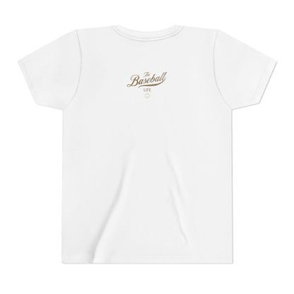 Youth The Baseball Life Classic Script T-Shirt_Old Gold Print