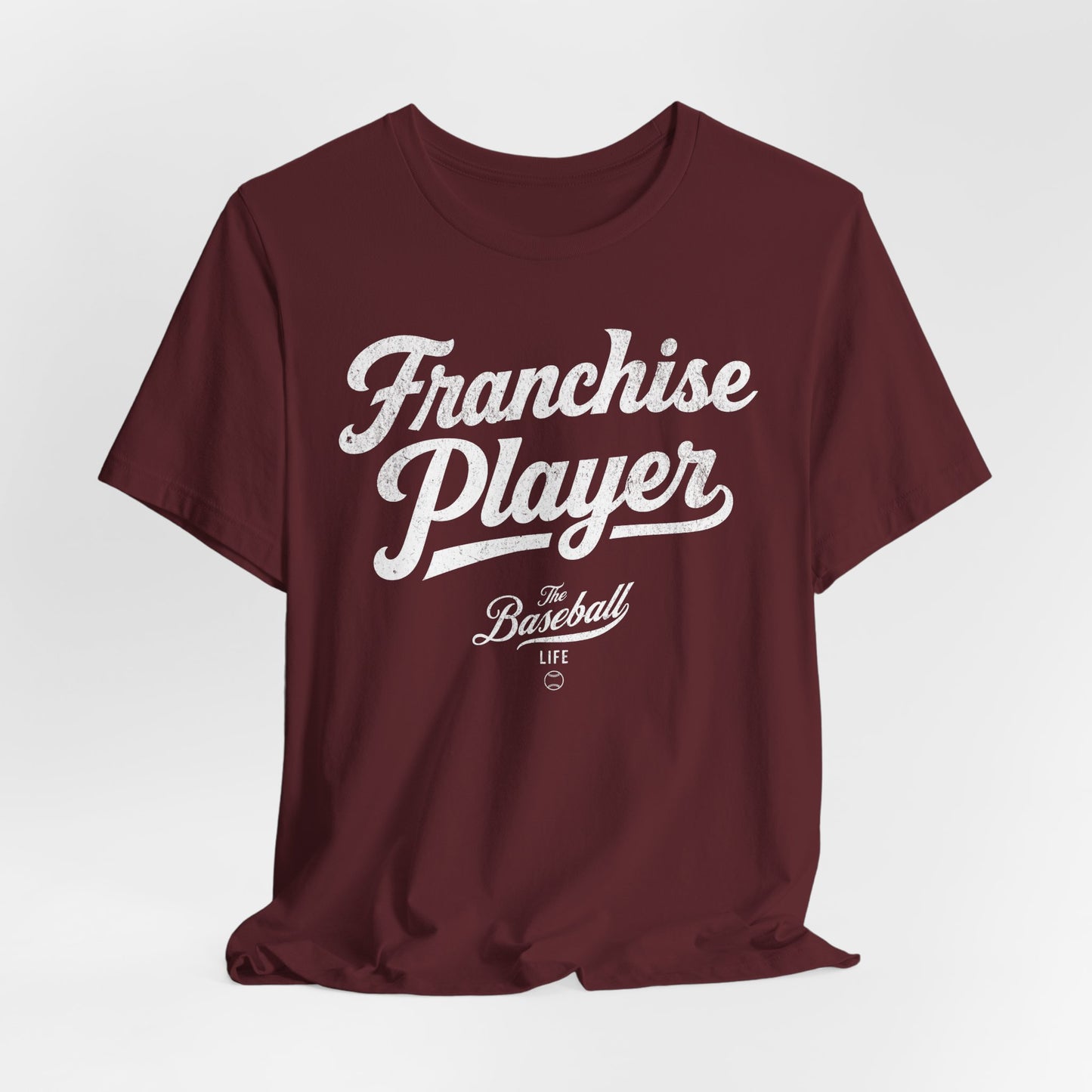 Franchise Player Baseball T-Shirt - White Print
