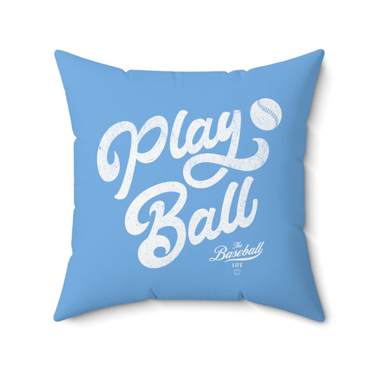 Accent Pillow_Play Ball Script_Carolina Blue
