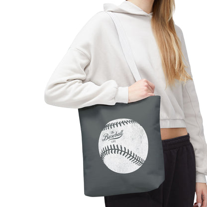 Weathered Baseball Tote Bag_Dark Gray