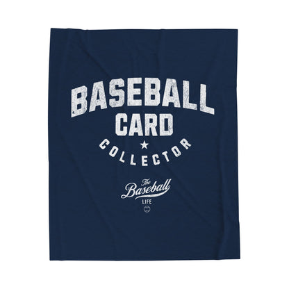 Velveteen Plush Blanket_Baseball Card Collector_Navy