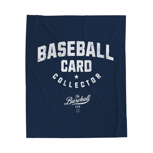 Velveteen Plush Blanket_Baseball Card Collector_Navy