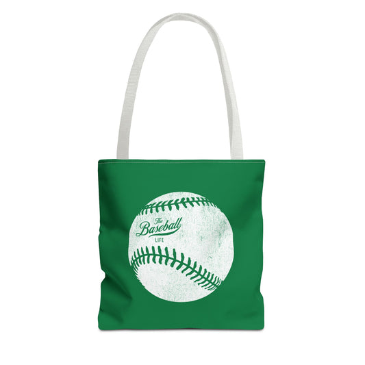 Weathered Baseball Tote Bag_Green