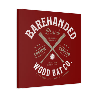 Barehanded Wood Bat Co. Wall Art Canvas_Cardinal Red
