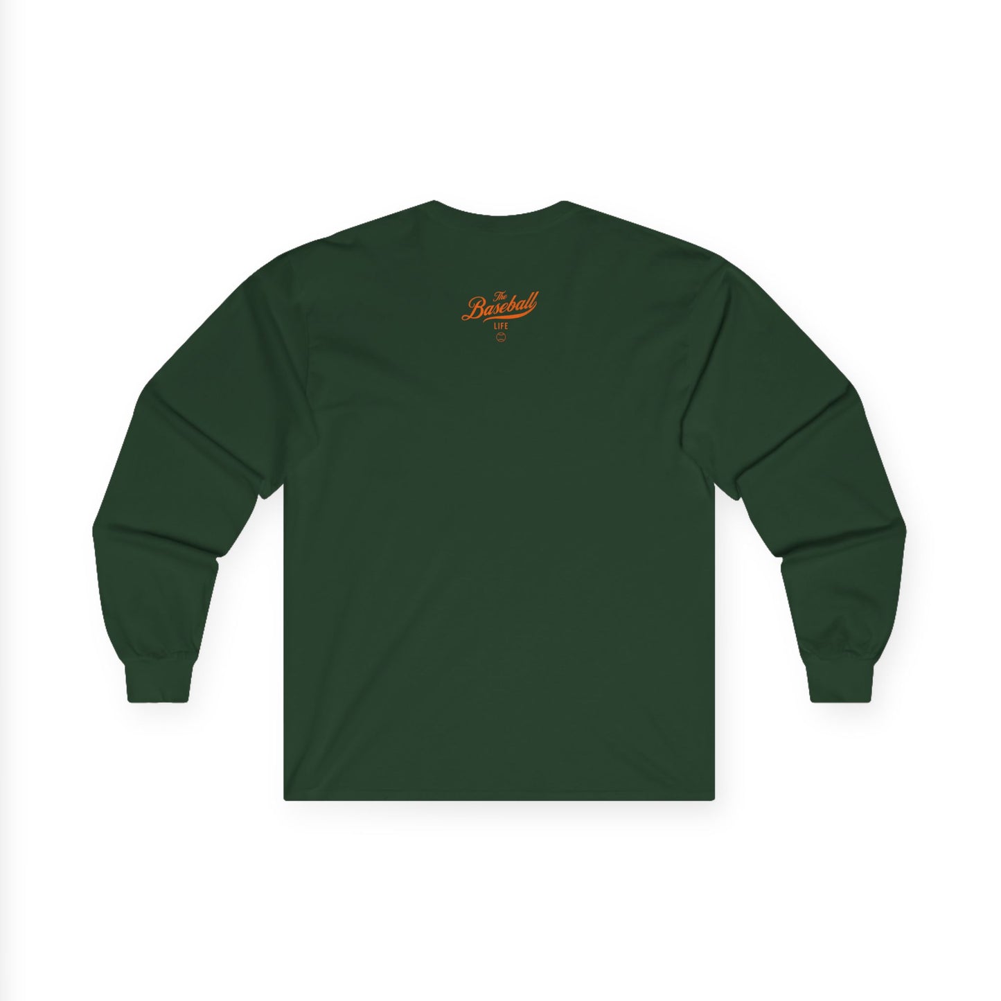 The Baseball Life Long Sleeve T-Shirt_Orange Print