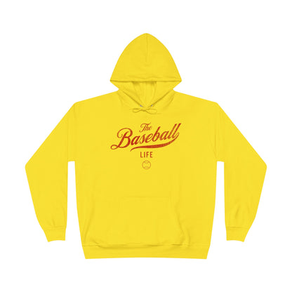The Baseball Life Hoodie w/Grommets_Red Print