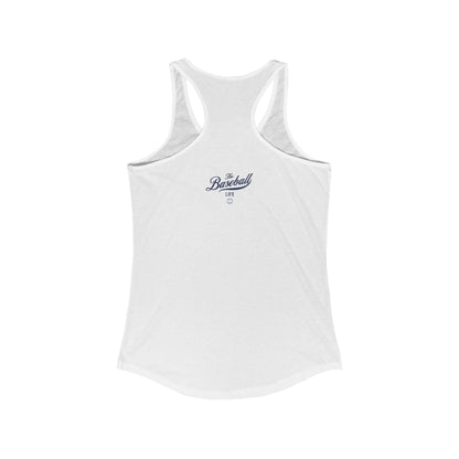 The Baseball Life Classic Script Tank_Navy Print