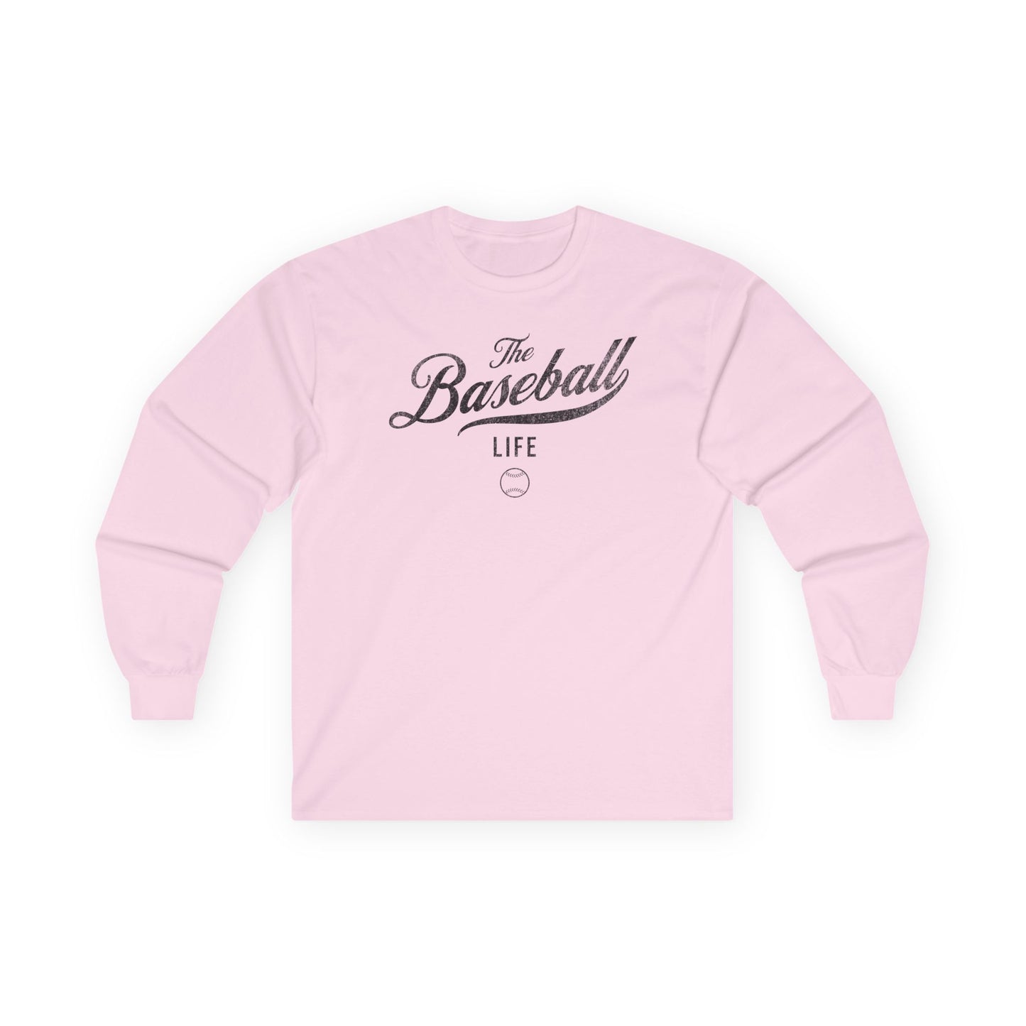 The Baseball Life Long Sleeve T-Shirt_Black Print