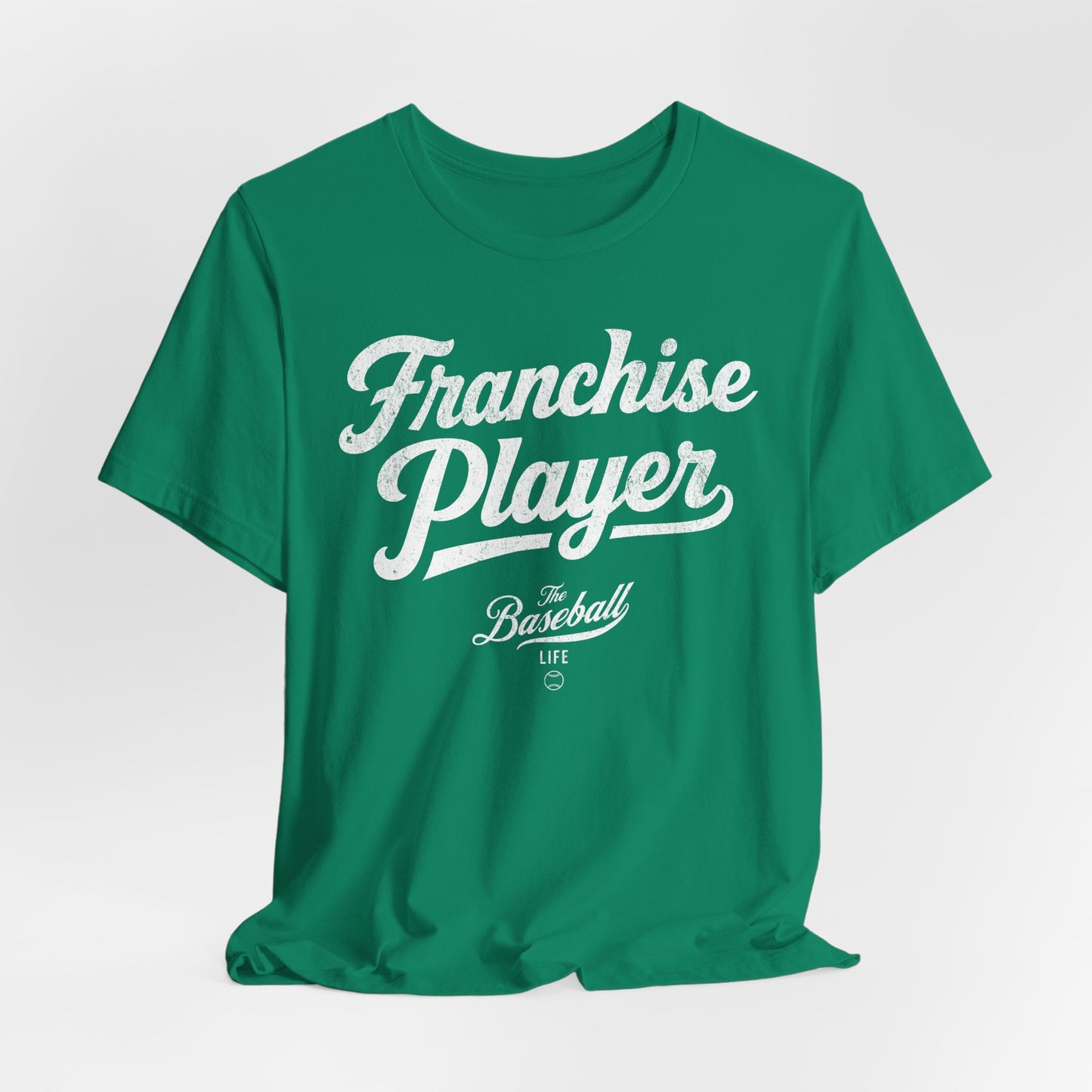 Franchise Player Baseball T-Shirt - White Print