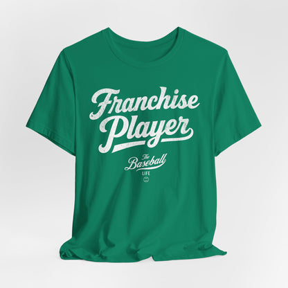 Franchise Player Baseball T-Shirt - White Print